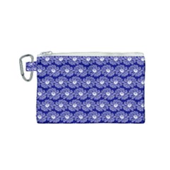 Gerbera Daisy Vector Tile Pattern Canvas Cosmetic Bag (small)