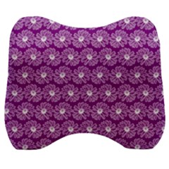 Gerbera Daisy Vector Tile Pattern Velour Head Support Cushion by GardenOfOphir