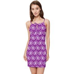 Gerbera Daisy Vector Tile Pattern Summer Tie Front Dress by GardenOfOphir