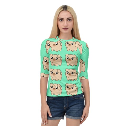 Puppy Pattern Dog Pet Quarter Sleeve Raglan Tee by Jancukart