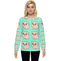 Puppy Pattern Dog Pet Hidden Pocket Sweatshirt by Jancukart