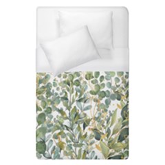 Gold And Green Eucalyptus Leaves Duvet Cover (single Size) by Jack14