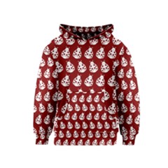 Ladybug Vector Geometric Tile Pattern Kids  Pullover Hoodie