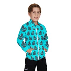 Ladybug Vector Geometric Tile Pattern Kids  Windbreaker by GardenOfOphir