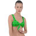 Ladybug Vector Geometric Tile Pattern Front Tie Bikini Top View1