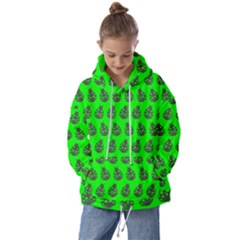 Ladybug Vector Geometric Tile Pattern Kids  Oversized Hoodie by GardenOfOphir