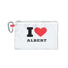 I Love Albert Canvas Cosmetic Bag (small)