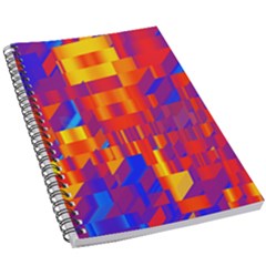 Geometric Pattern Fluorescent Colorful 5 5  X 8 5  Notebook