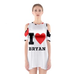 I Love Bryan Shoulder Cutout One Piece Dress by ilovewhateva