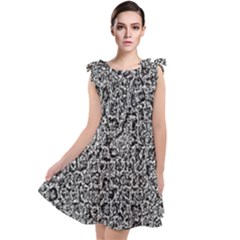 Abstract-0025 Tie Up Tunic Dress