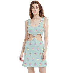 Butterfly-15 Velour Cutout Dress