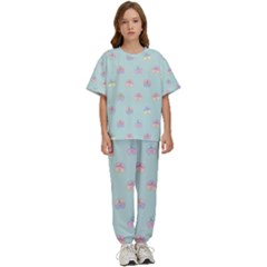 Butterfly-15 Kids  Tee And Pants Sports Set by nateshop