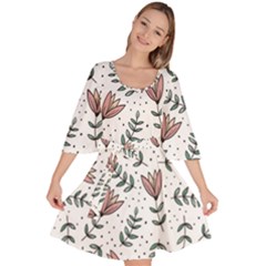 Flowers-49 Velour Kimono Dress