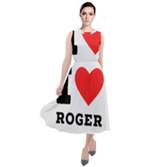 I Love Roger Round Neck Boho Dress by ilovewhateva