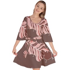 Feather Velour Kimono Dress by nateshop