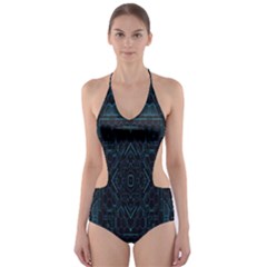 Geometric-art-003 Cut-out One Piece Swimsuit by nateshop