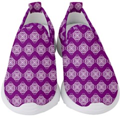 Abstract Knot Geometric Tile Pattern Kids  Slip On Sneakers