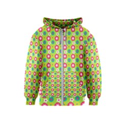 Cute Floral Pattern Kids  Zipper Hoodie