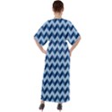 Modern Retro Chevron Patchwork Pattern V-Neck Boho Style Maxi Dress View2