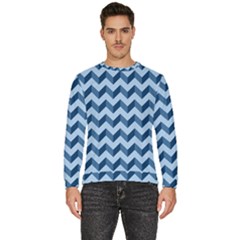 Modern Retro Chevron Patchwork Pattern Men s Fleece Sweatshirt by GardenOfOphir