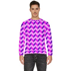 Modern Retro Chevron Patchwork Pattern Men s Fleece Sweatshirt by GardenOfOphir