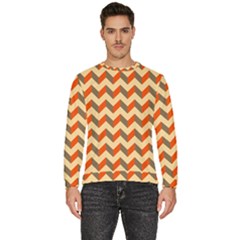 Modern Retro Chevron Patchwork Pattern Men s Fleece Sweatshirt by GardenOfOphir