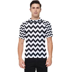 Black And White Chevron Men s Short Sleeve Rash Guard by GardenOfOphir