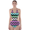 Chevron Pattern Gifts Cut-Out One Piece Swimsuit View1