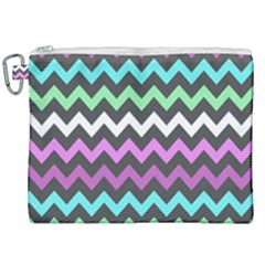 Chevron Pattern Gifts Canvas Cosmetic Bag (xxl) by GardenOfOphir