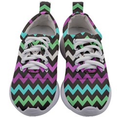 Chevron Pattern Gifts Kids Athletic Shoes by GardenOfOphir