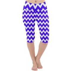 Chevron Pattern Gifts Lightweight Velour Cropped Yoga Leggings by GardenOfOphir