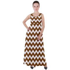 Chevron Pattern Gifts Empire Waist Velour Maxi Dress