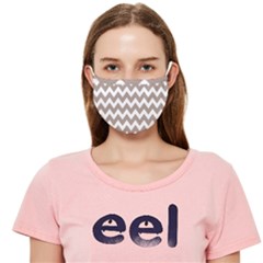 Beige Chevron Pattern Gifts Cloth Face Mask (adult) by GardenOfOphir