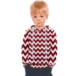 Red Chevron Pattern Gifts Kids  Overhead Hoodie