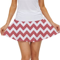 Coral Chevron Pattern Gifts Women s Skort by GardenOfOphir