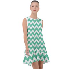 Chevron Pattern Giftt Frill Swing Dress by GardenOfOphir