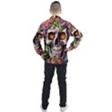 Gothic Skull With Flowers - Cute And Creepy Men s Half Zip Pullover View2