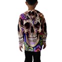 Retro Gothic Skull With Flowers - Cute And Creepy Kids  Hooded Windbreaker View2