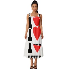 I Love Peter Square Neckline Tiered Midi Dress by ilovewhateva