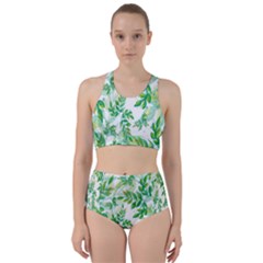 Leaves-37 Racer Back Bikini Set by nateshop