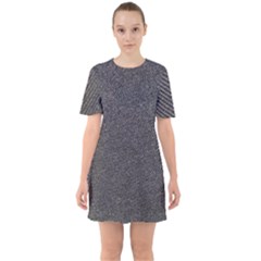 Texture-jeans Sixties Short Sleeve Mini Dress