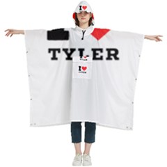 I Love Tyler Women s Hooded Rain Ponchos