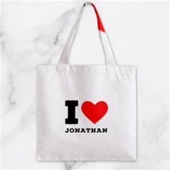 I Love Jonathan Zipper Grocery Tote Bag by ilovewhateva