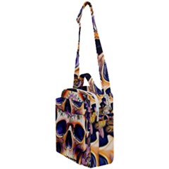 Bone Skull Floral Crossbody Day Bag by GardenOfOphir