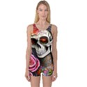 Sugar Skull One Piece Boyleg Swimsuit View1