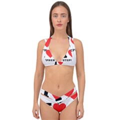 I Love Stephen Double Strap Halter Bikini Set by ilovewhateva