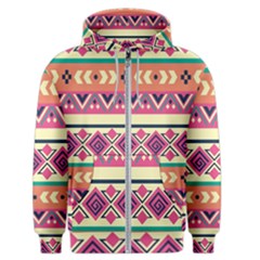 Unique Pattern Design Vintage Men s Zipper Hoodie by Ravend