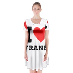 I Love Frank Short Sleeve V-neck Flare Dress by ilovewhateva