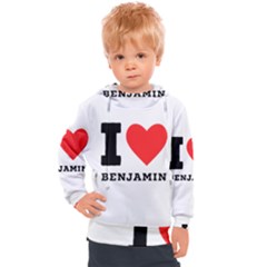 I Love Benjamin Kids  Hooded Pullover by ilovewhateva