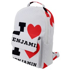 I Love Benjamin Flap Pocket Backpack (small) by ilovewhateva